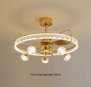 Nordic Style Modern LED Ceiling Fan <b>Light</b> for Office Home Living Room Dining Room Bedroom 5 Glass <b>Remote</b> <b>Control</b> for Indoor Use - Product Image 3