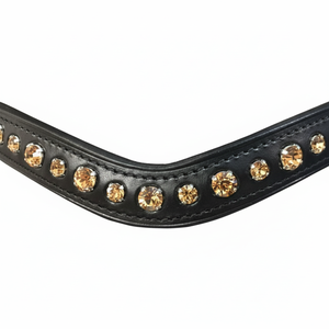 Bandeau de tête de cheval en cuir orné de cristaux de marque en gros, disponible dans toutes les tailles et tous les designs personnalisés - Product Image 1