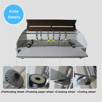 Machine à plier le papier électrique 3 en 1 format A3, machine à plier, perforer et couper de 460 mm pour les billets, les photos, les cartes d'invitation