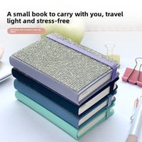 Mini carnet en tissu orné de diamants et bloc-notes portable étanche – Option cadeau avec impression de logo personnalisé