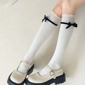 Lolita Bow White Mid-Calf <b>Socks</b> Cotton Non-Slip Women's <b>Socks</b> For Youth 18-40 Years Old - Product Image 3
