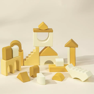 Silicone khối thiết lập mềm xây dựng gạch tay mắt phối hợp đồ chơi nhận thức trực quan Sáng Tạo Hình Học Cảm giác phát triển khuôn - Product Image 1