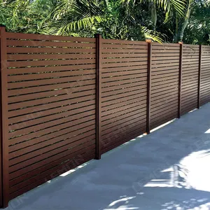Дешевые цены, наружный садовый забор, черный алюминиевый забор для домов, стальной деревянный поддон с порошковым покрытием, алюминиевый забор