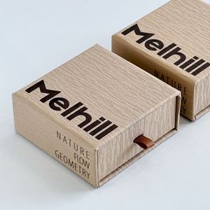 Scatola per Gioielli in Cartone Universale di Lusso Marrone Nuvola, Confezione per Collana, Bracciale e Anello in <span class=keywords><strong>Argento</strong></span> 8*8, 9.5*9.5*4 - Product Image 2