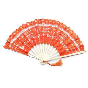Abanicos de Encaje Elegantes para Bodas, Abanicos Plegables de Bambú con Encaje para Invitados y Novias - Product Image 3