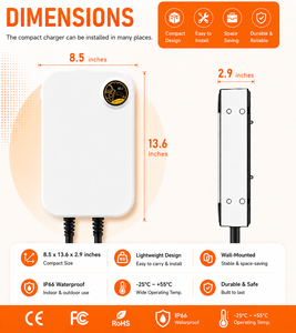 Cargador de Vehículos Eléctricos <span class=keywords><strong>Walbox</strong></span> de 11 kW, Trifásico, Tipo 2, para Uso en Exteriores, con Alta Compatibilidad y Control por Aplicación - Product Image 2