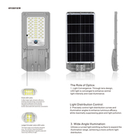 Lampadaire solaire 500W en gros pour usine avec capteur de mouvement intelligent, lampadaire solaire LED pour cour, jardin, parking, place publique