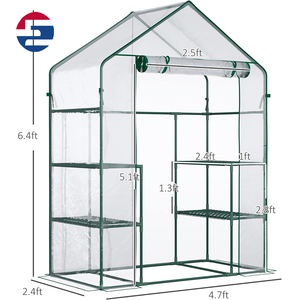 Armario Vestidor de 56 Pulgadas x <span class=keywords><strong>29</strong></span> Pulgadas x 77 Pulgadas, con Estantes de 3 Niveles, Puerta Enrollable y <span class=keywords><strong>Cubierta</strong></span> de PE - Product Image 3