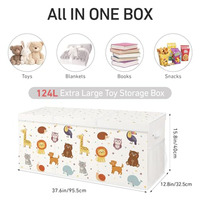 Boîte de rangement pliable pour jouets d'enfants avec couvercle et poignées, en Oxford, prix compétitif, bac de rangement pour Lego, jouets sensoriels pour bébés