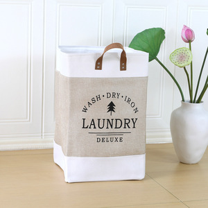 Modern Lightweight Linen Waterproof Laundry <strong>Hamper</strong> Bucket Storage <strong>Basket</strong> <strong>for</strong> Home Use - Product Image 2