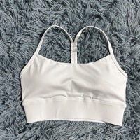 GC Couleur unie Yoga Wear Fitness Brassière pour femmes Sous-vêtements de sport Doux Elastique Serré Bretelles Fines Beau Gilet Bretelles Cœur