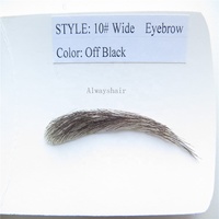 Alis Rambut Asli PU Injeksi Buatan Tangan untuk Wanita & Pria
