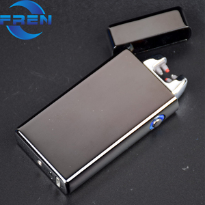 FR-609, <span class=keywords><strong>el</strong></span> Encendedor a Prueba de Viento Más Reciente, Encendedor <span class=keywords><strong>El</strong></span>éctrico de Doble Arco Recargable por USB de Metal Creativo - Product Image 4