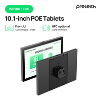 Tablette HMI intégrée de 10,1 pouces Android PoE pour panneau de contrôle de casier intelligent avec RS485 PoE RJ12 RJ45, affichage 24/7, OEM ODM