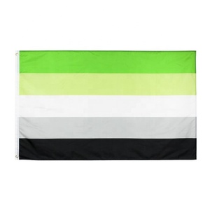 Precio de fábrica Bandera de orgullo de cuero 3x5 pies Bandera de arco iris interior al aire libre igualdad de derechos para los homosexuales - Product Image 4