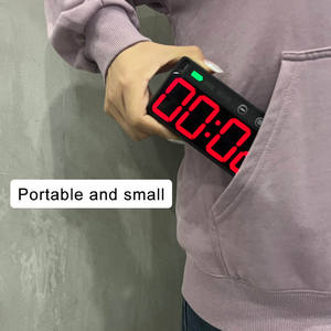 Temporizador de Gimnasio Recargable Portátil y Moderno con Pantalla LED para Entrenamiento en Casa, Barra de Progreso/Rondas, HIIT, <span class=keywords><strong>Tabata</strong></span>, Emom, Fitness, Boxeo, Intervalos - Product Image 2