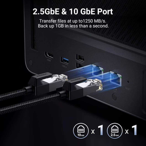 NASync DXP6800 Plus, Serveur de Stockage Réseau 6 Baies 10 Gbe SFP+ I3 DDR5 196 To, Conception 6 Baies pour SOHO, Prend en Charge jusqu'à 196 To de Stockage dans un seul appareil - Product Image 3
