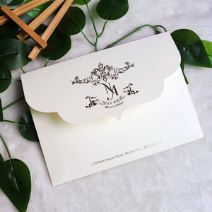 Invitaciones <span class=keywords><strong>de</strong></span> Boda con Textura Única en Cartulina, Sobres con Corte Troquelado, Modelos <span class=keywords><strong>de</strong></span> Tarjetas <span class=keywords><strong>de</strong></span> Invitación <span class=keywords><strong>de</strong></span> Matrimonio con Letras Doradas y Negras - Product Image 6