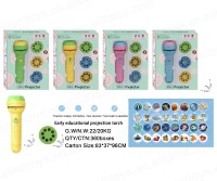 Motif de luminescence cognitive pour enfants Puzzle diapositive éducation précoce projecteur en plastique torche fonction de lumière pour interactif