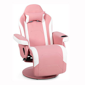 Silla de Computadora Ajustable de Cuero PU Negro Personalizada al por Mayor, Silla Gamer con Masaje Reclinable para Juegos de PC - Product Image 3