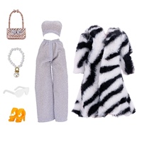 Magnifique vêtement en peluche fait main de 30 cm (11 pouces) pour poupée, accessoires de mode éducatifs DIY