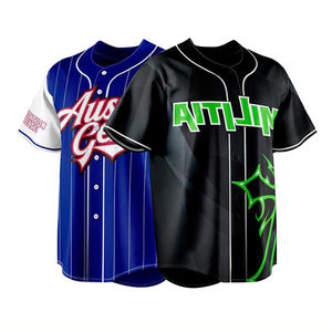 Camisetas de béisbol en blanco OEM, camisetas de béisbol con diseño bordado personalizado al por mayor - Product Image 1