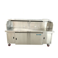 Support de barbecue mobile en acier inoxydable de qualité industrielle avec purificateur de fumée et ventilateur d'extraction pour la cuisson commerciale en extérieur