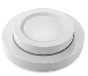 Индивидуальные Высококачественные тарелки для выноса, экологически чистые круглые перерабатываемые разделенные пластиковые пластины