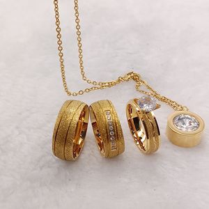 Alleanze del coniuge In Arabia Saudita amore dichiarazione oro placcato anelli da donna ciondolo di fidanzamento anelli di nozze coppie - Product Image 3