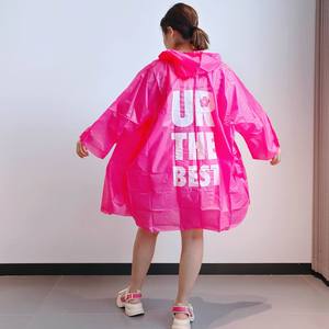 Impermeable Portátil Rosa Personalizable al por Mayor con Logotipo, Biodegradable, Fácil de Transportar, Impermeable de PLA para Senderismo, para Niños y Niñas - Product Image 6