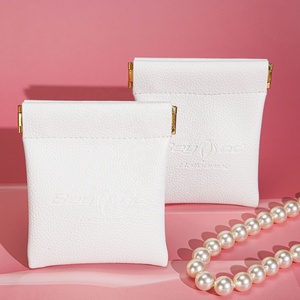 Sacs en cuir PU imperméables personnalisés avec logo, motif monnaie, pour rangement de rouge à lèvres, bijoux, parfum, câbles de données, écouteurs - Product Image 5