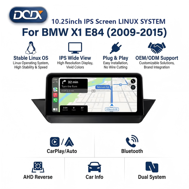 10.25" Linux System Screen for BMW X1 E84 2009-2015 Wireless CarPlay Android Auto Multimedia Player GPS Navigation Head Unit