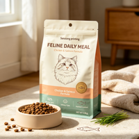 Sacs pour aliments pour animaux de compagnie réutilisables en nylon BOPP grand format, résistants à l'humidité, à fond plat, scellés sur huit côtés, personnalisables par gravure