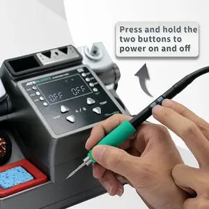Estación de Soldadura AIFEN A902 con Doble Mango <span class=keywords><strong>C210</strong></span> C245 C115, Plataforma de Retrabajo para Reparación de Placas PCB BGA de Teléfonos, Herramientas de Soldar - Product Image 2