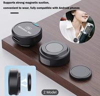 Microphone sans fil double rond PIX-LINK M1 pour iPhone et téléphone mobile Type C, avec clip magnétique pour col, réduction du bruit