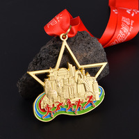 Médaille personnalisée de tournoi de baseball et softball en alliage de zinc, émail en relief 3D, championnat national, récompense sportive ajourée pour ligue sportive