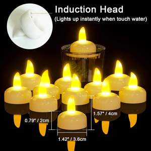Hot Selling LED Waterproof Electronic Candle Light <b>Float</b> on Water Home Indoor Outdoor Decoration Flameless Candle <b>Lamp</b> - Product Image 2