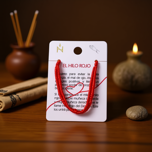 Bracelet en cordon tressé El Hilo Rojo, charme porte-bonheur rouge, fait main pour la protection et la bonne fortune - Product Image 3