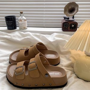 Sandalias Retro Mate para Mujer, Estilo Verano 2026, Sandalias de Playa y Sandalias de Tacón Bajo, Dos Pares - Product Image 2