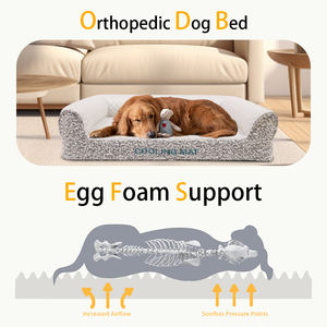 ODM wasserdicht Luxus wasch bar wasserdicht benutzer definierte ortho pä dische niedliche Mikro faser quadratische Haustier Katze Haustiere Matte Hund Puzzle Betten für Hunde - Product Image 3