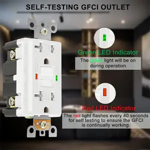 Wholesale Good Price White 20 Amp/125 Volts Tamper Resistant Outlet GFCI Outlet Receptacle