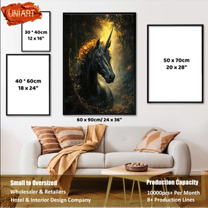 Custom Fantasy Unicorns Glossy Spirit Animals Canvas <strong>Nursery</strong> Wall Art Decor Baby Room Crystal Porcelain Digital Canvas Art <strong>Print</strong> - Product Image 5