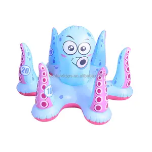 Outdoor Sport Inflatable Octopus Ring Toss Water Game Adult Kids Inflatable Sprinkler Throwing Game Toy For Kids Backyard