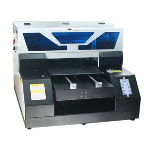 Máquina de impresora uv A3 para carcasa, cuero, litografía, cristal, acrílico, tarjeta, CD