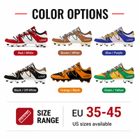 Chaussures de football personnalisées OEM ODM pour hommes, tige en PU, semelle TPU FG pour terrain ferme, chaussures d'entraînement d'équipe à marque privée