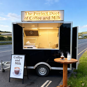 Remolque <span class=keywords><strong>de</strong></span> Comida Personalizado <span class=keywords><strong>de</strong></span> Fibra <span class=keywords><strong>de</strong></span> Vidrio para Helados, Dulces, Café, Té <span class=keywords><strong>de</strong></span> Burbujas, Jugos, Bebidas, Cócteles, Aperitivos, con Cocina Completa, Hecho en China - Product Image 1