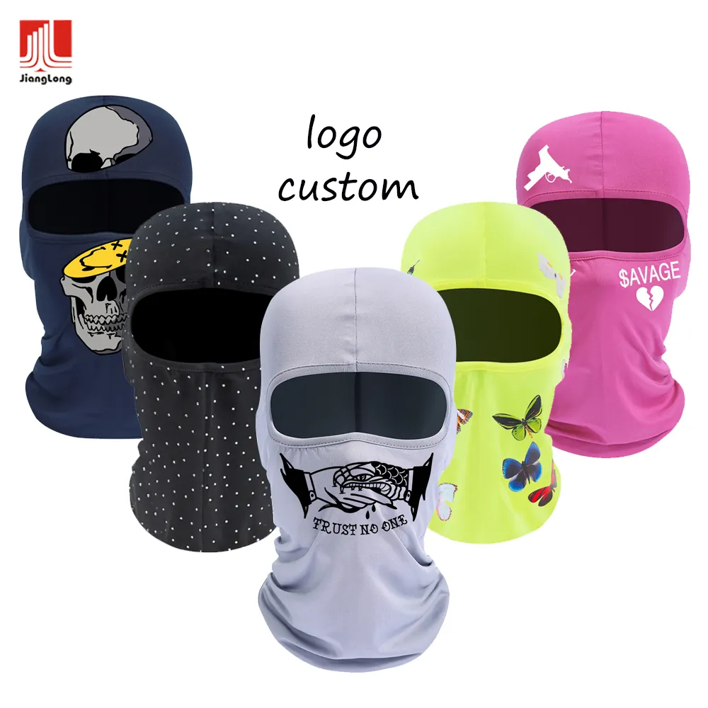 2022 wholesale customized one hole windproof full face hat face cover custom summer ski mask balaclava