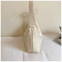 Sac à main hobo vintage de luxe en PU avec fermeture éclair, motif bonbon, bandoulière unique, portable, pour femme, blanc
