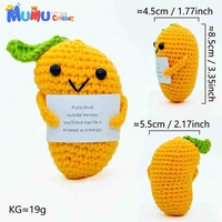 Peluche amigurumi mangue au crochet faite à la main, jouet en peluche pour la décoration de la maison, du bureau ou comme cadeau