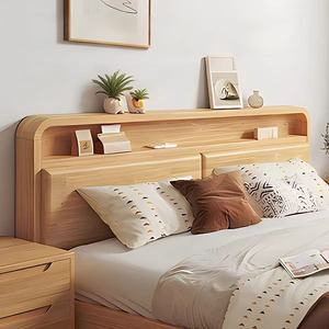 Cadre de <span class=keywords><strong>lit</strong></span> <span class=keywords><strong>king</strong></span> <span class=keywords><strong>size</strong></span> en bois massif moderne sculpté à la main personnalisable avec un grand <span class=keywords><strong>rangement</strong></span> et une lumière USB multifonctionnelle - Product Image 6